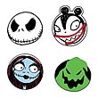 Nightmare Before Christmas Character Head Coaster 4-Pack